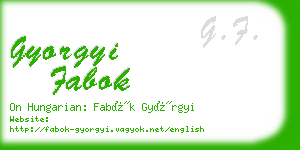 gyorgyi fabok business card